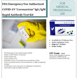 COVID 19 IgG IgM Rapid Antibody Test Kit