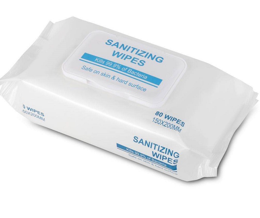 Hand sanitizing wipes